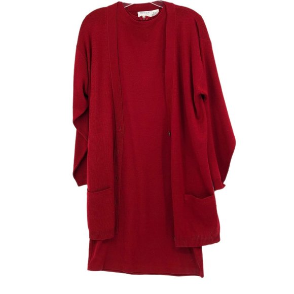 Preview Collection Dresses & Skirts - Preview Collection Red Sweater Dress | Stylish Pullover